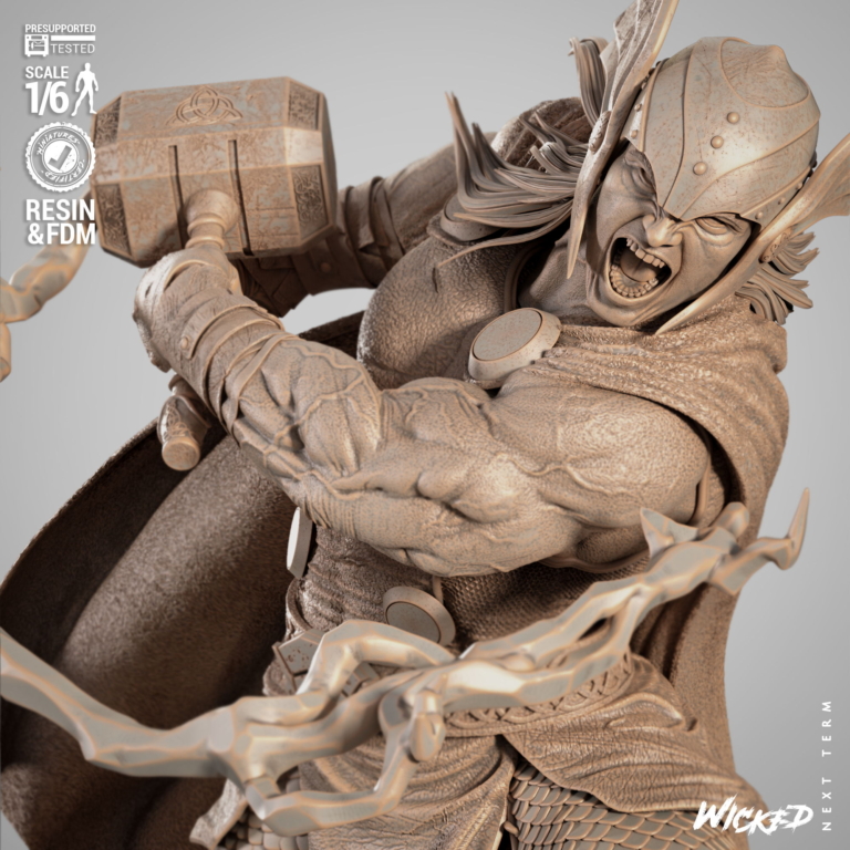 Thor vs Loki STL Diorama + Bust - Marvel