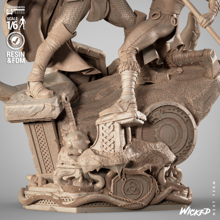 Thor vs Loki STL Diorama + Bust - Marvel