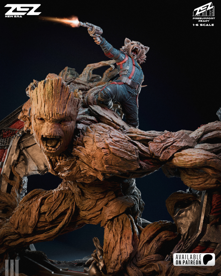 Groot and Rocket STL - Marvel