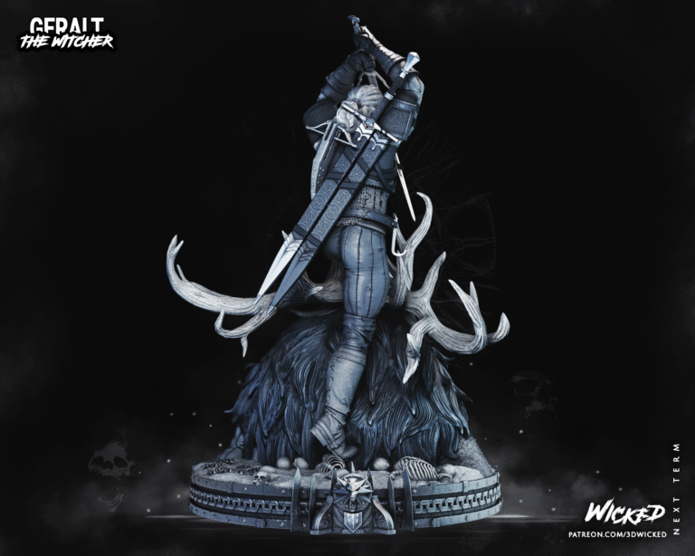 Geralt of Rivia STL Diorama - The Witcher