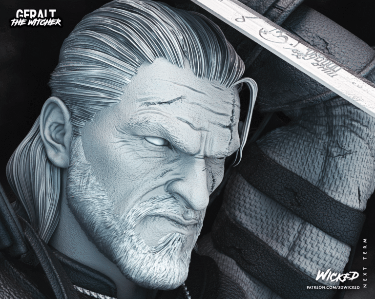 Geralt of Rivia STL Diorama - The Witcher