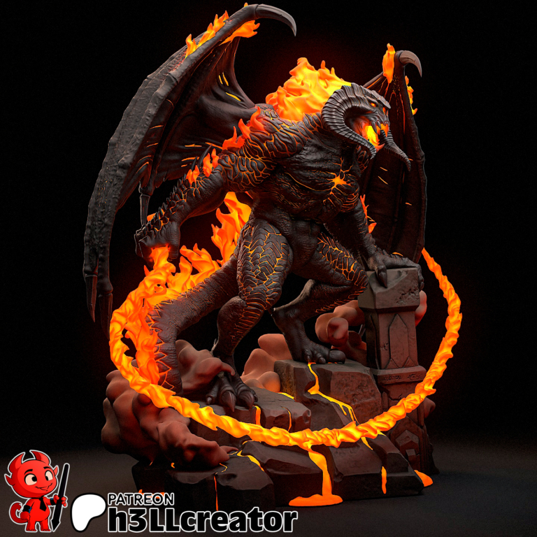 Balrog STL + Bust - The Lord of The Rings