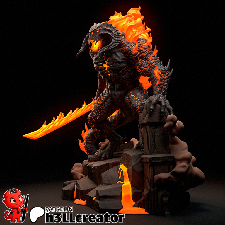 Balrog STL + Bust - The Lord of The Rings