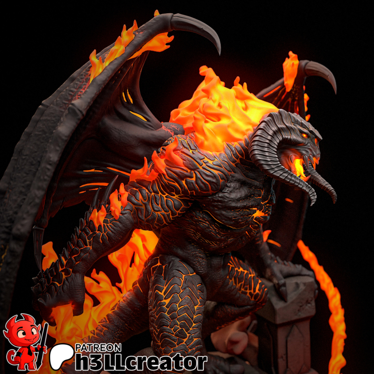 Balrog STL + Bust - The Lord of The Rings
