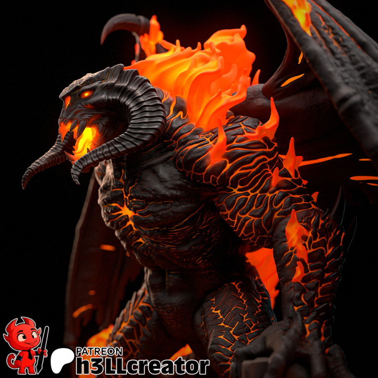 Balrog STL + Bust - The Lord of The Rings