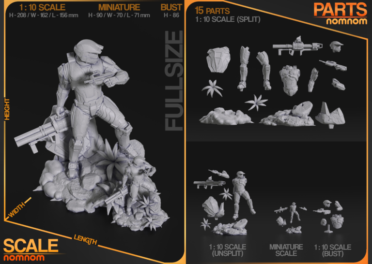 Master Chief STL + Bust - HALO
