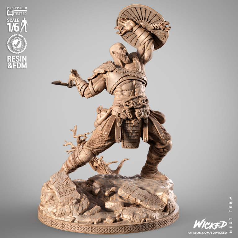 Kratos STL 5 + Bust + Extras - God of War