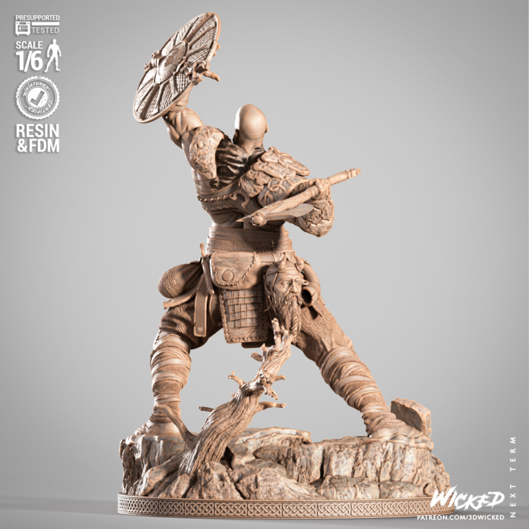 Kratos STL 5 + Bust + Extras - God of War