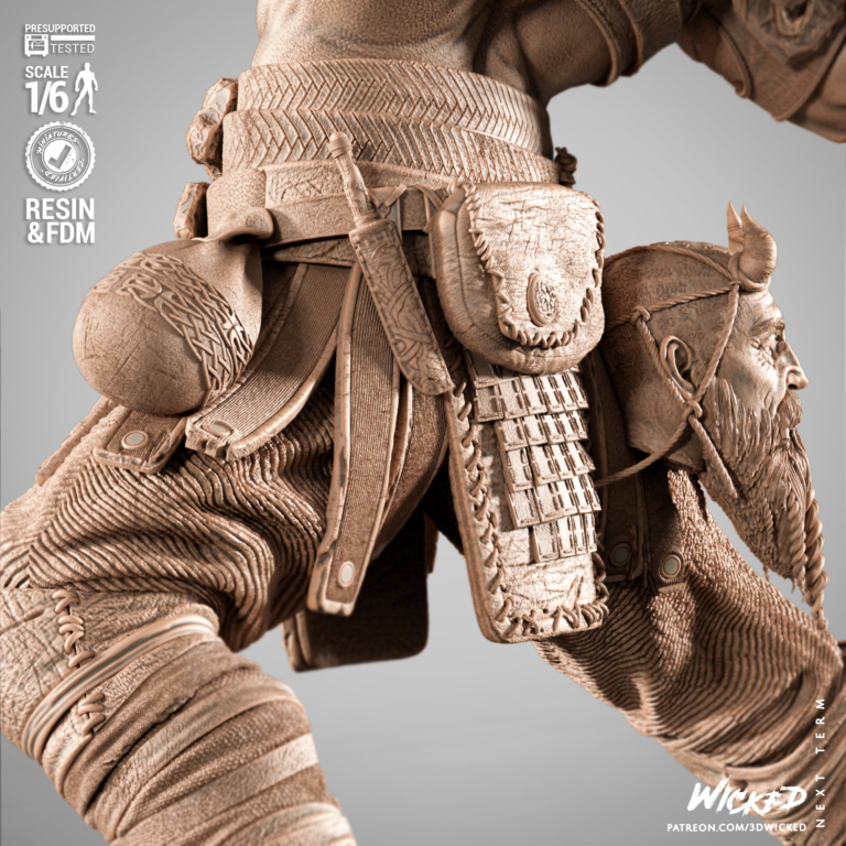 Kratos STL 5 + Bust + Extras - God of War