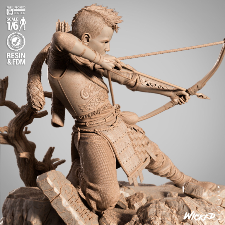 Atreus STL + Bust + Extras - God of War
