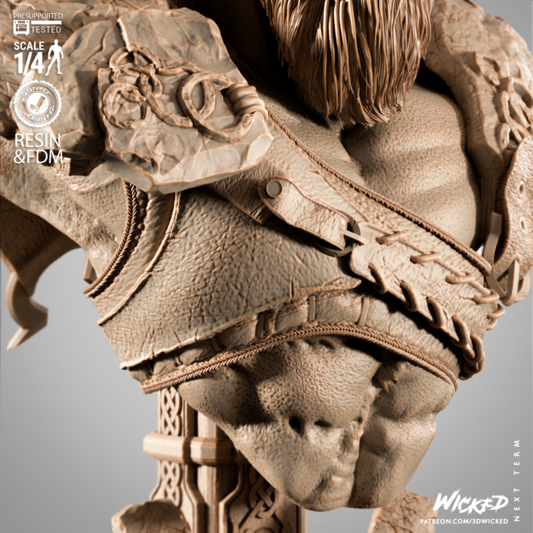 Kratos STL 5 + Bust + Extras - God of War