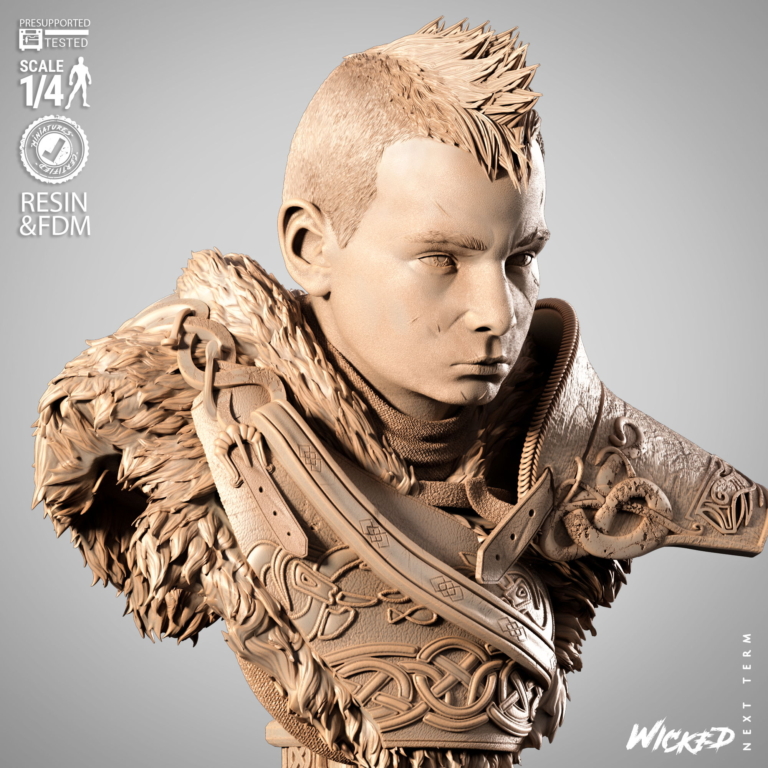 Atreus STL + Bust + Extras - God of War
