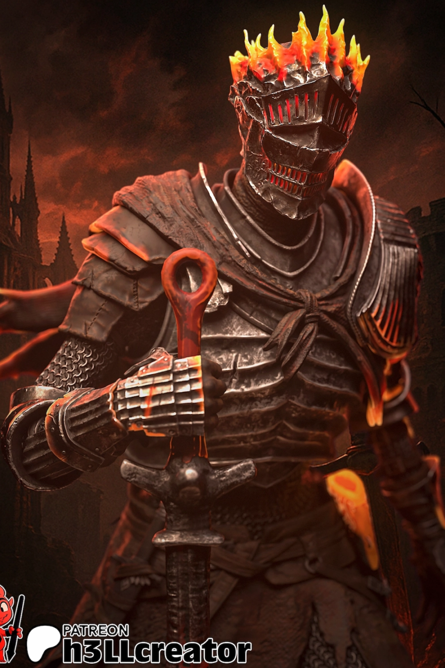 Soul of Cinders STL + Bust - Dark Souls