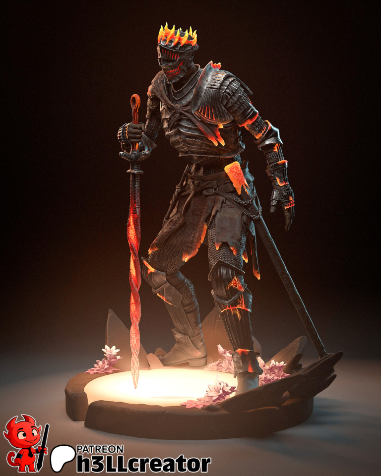 Soul of Cinders STL + Bust - Dark Souls