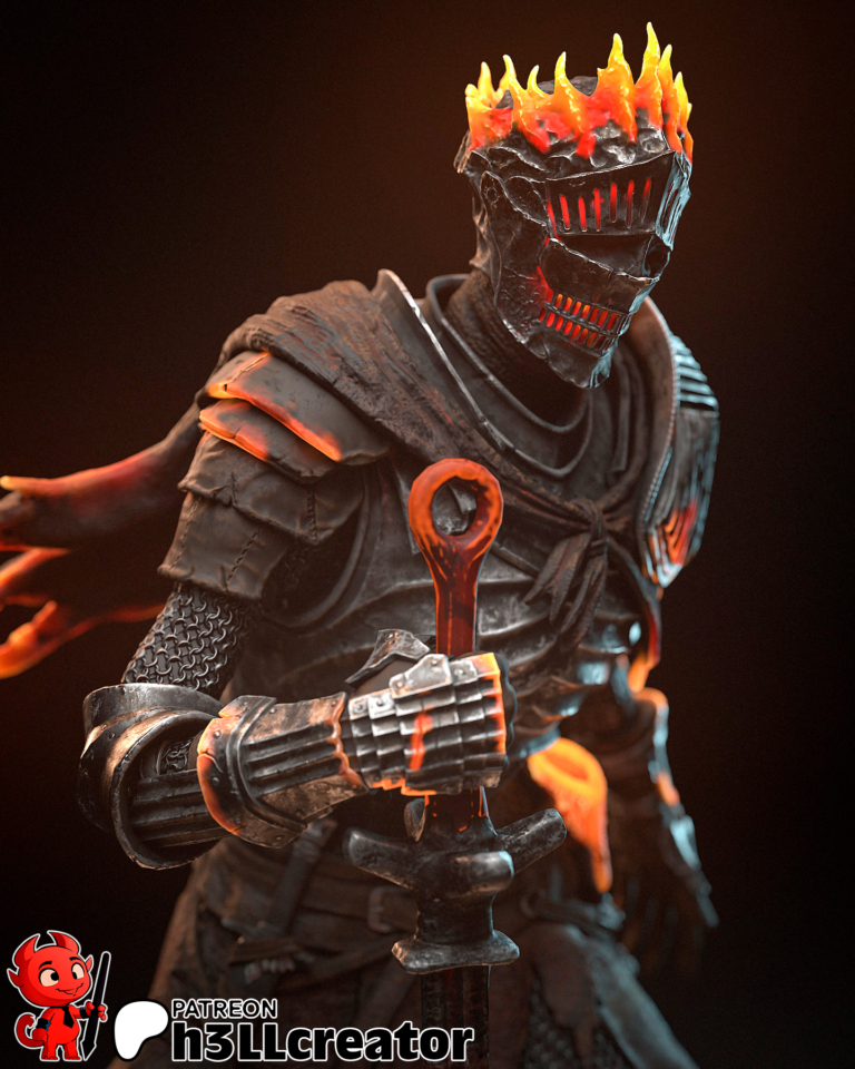 Soul of Cinders STL + Bust - Dark Souls