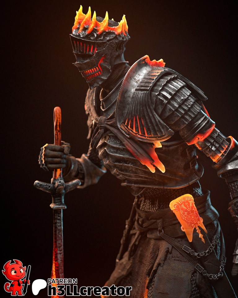 Soul of Cinders STL + Bust - Dark Souls