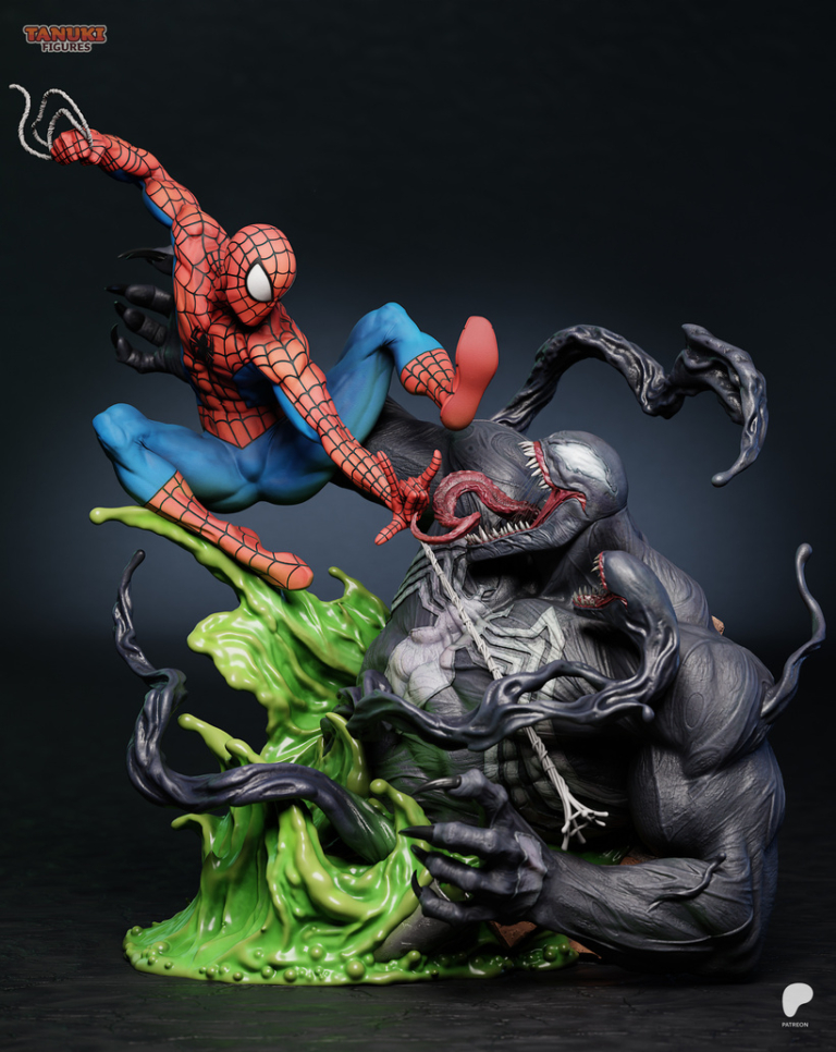 Spiderman vs Venom STL Cover