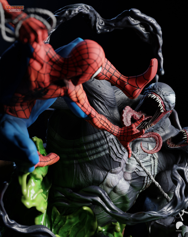 Spiderman vs Venom STL Diorama - Marvel