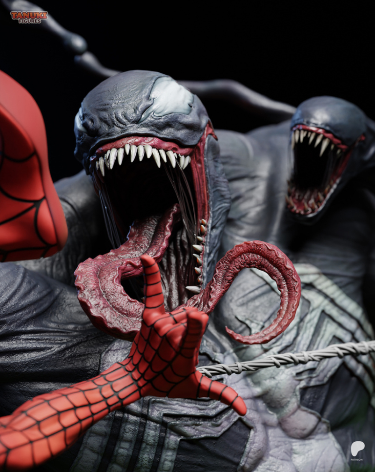 Spiderman vs Venom STL Diorama - Marvel