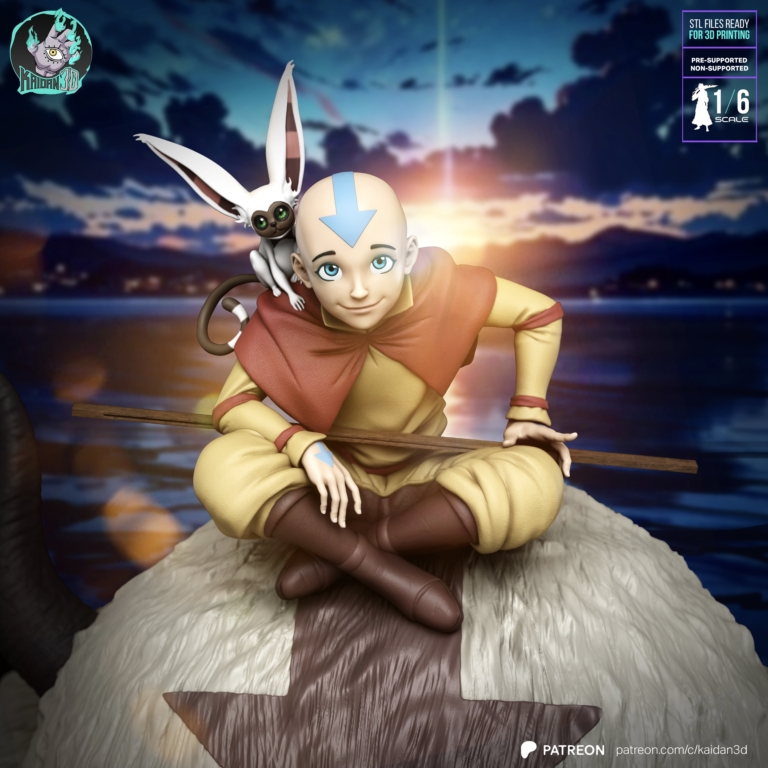 Aang Diorama Avatar STL Cover