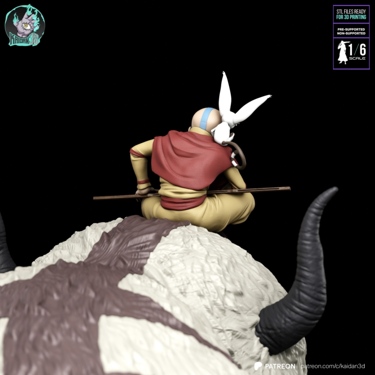 Aang, Appa & Momo Diorama - Avatar STL: The Last Airbender