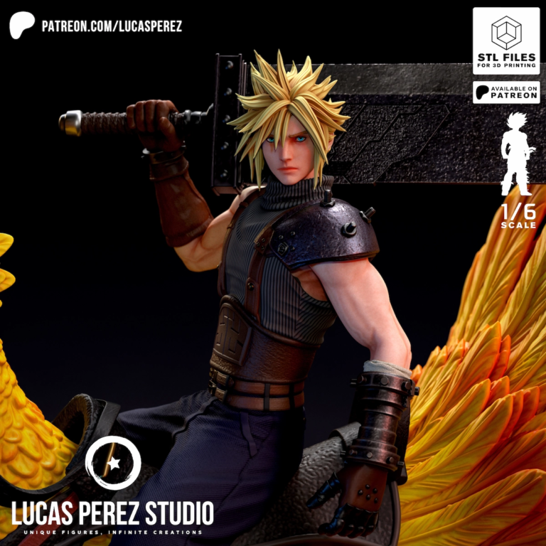 Cloud Strife STL Cover