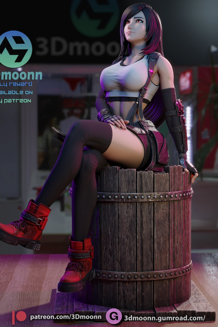 Tifa Lockhart sentada