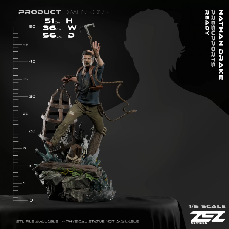 Nathan Drake STL + Bust - Uncharted