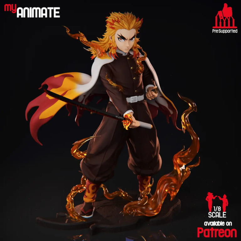 Rengoku STL + Bust 2 - Demon Slayer: Kimetsu no Yaiba