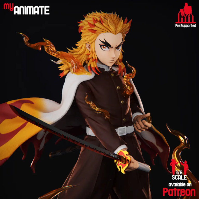 Rengoku STL + Bust 2 - Demon Slayer: Kimetsu no Yaiba