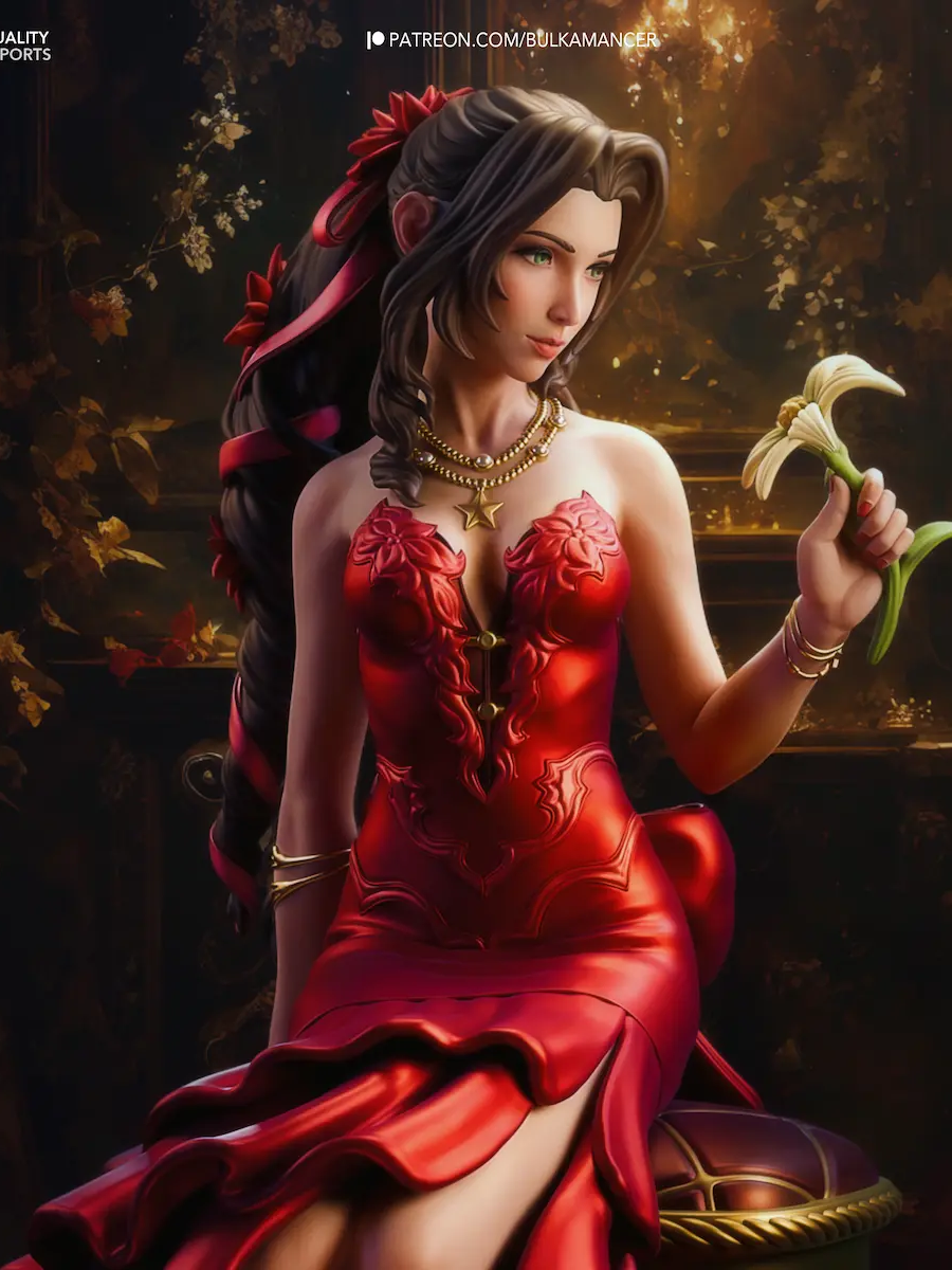 Aerith Gainsborough STL Cover