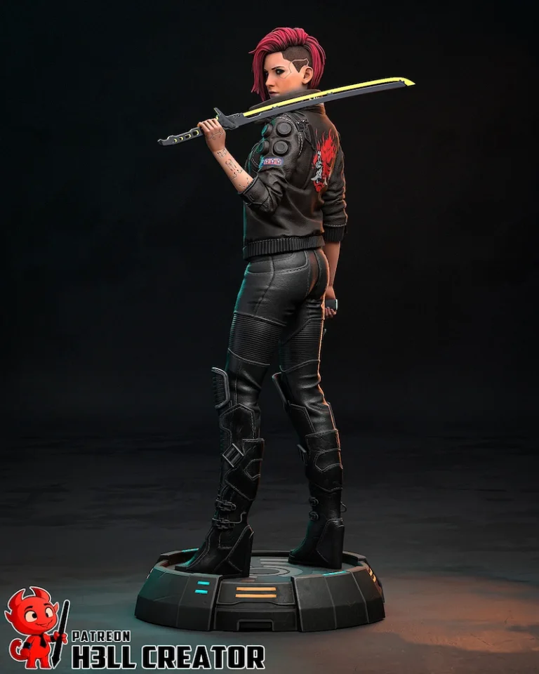Female V STL + Bust - Cyberpunk