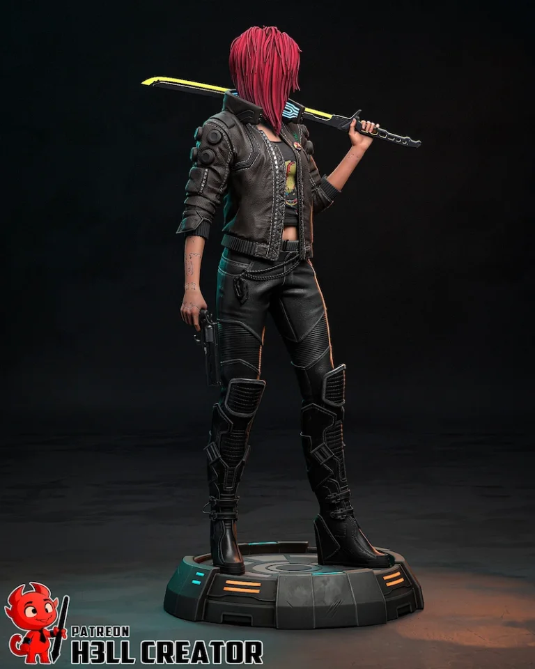 Female V STL + Bust - Cyberpunk