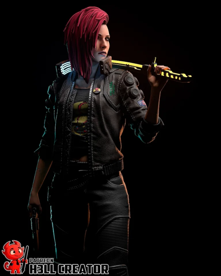 Female V STL + Bust - Cyberpunk