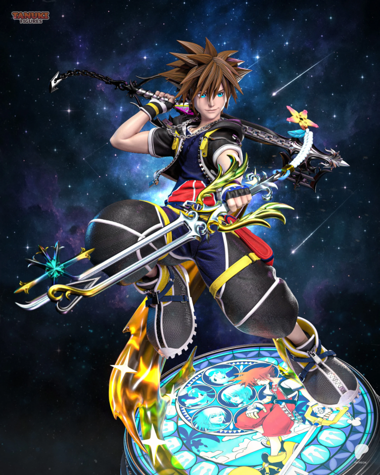 Sora STL + Bust - Kingdom Hearts