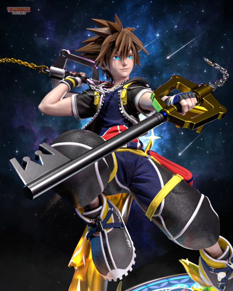 Sora STL + Bust - Kingdom Hearts