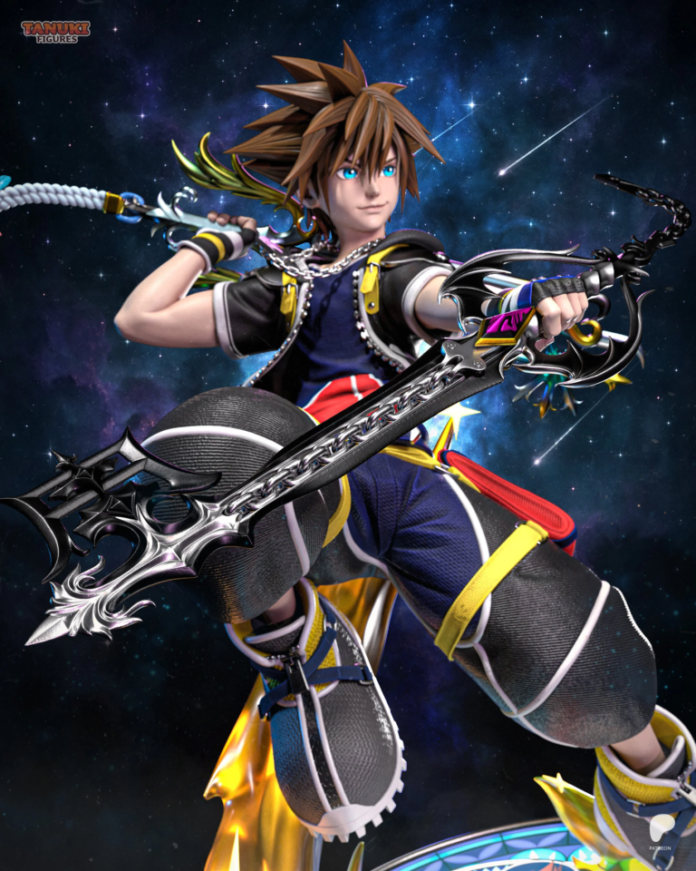Sora STL + Bust - Kingdom Hearts