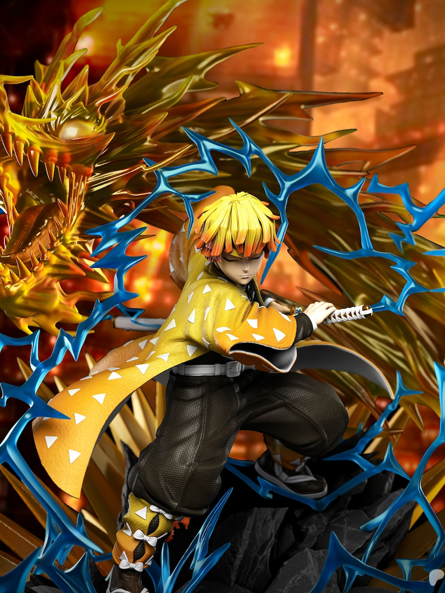 Zenitsu Flaming Thunder God STL Cover