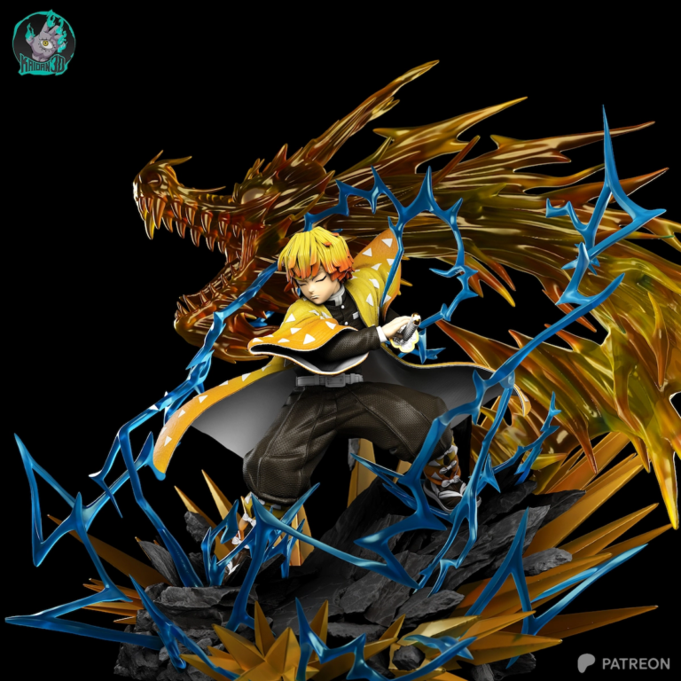 Zenitsu STL Flaming Thunder God - Demon Slayer: Kimetsu no Yaiba
