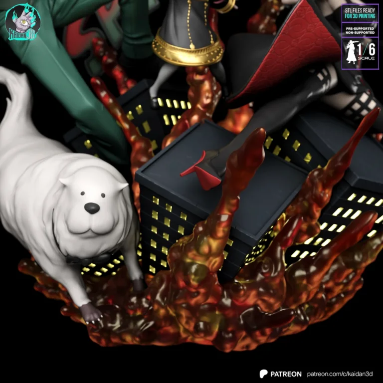 Loid, Yor, Bond & Anya - Spy x Family STL Diorama