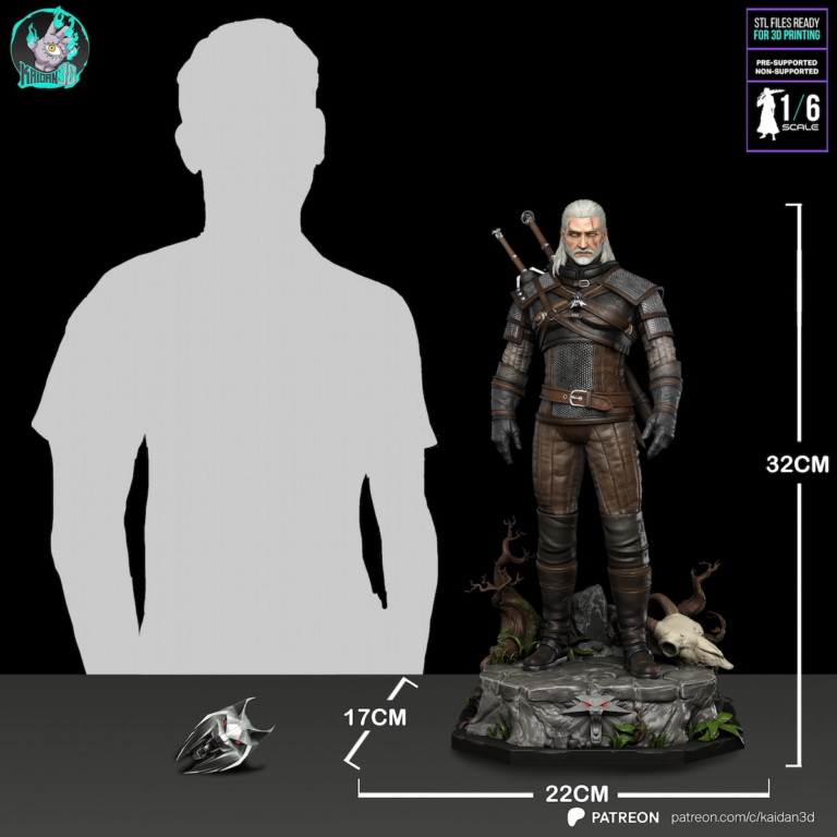 Geralt of Rivia STL 3 - The Witcher