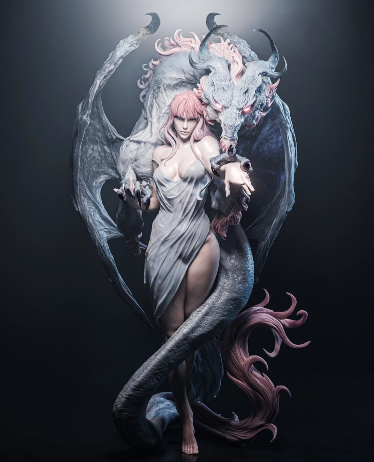 Dragon Girl STL - Fantasy