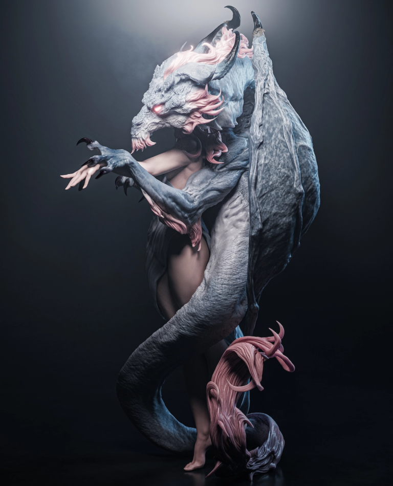 Dragon Girl STL - Fantasy