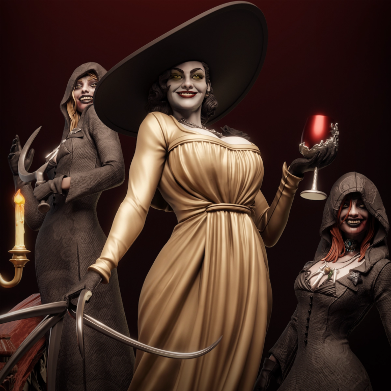 Lady Dimitrescu STL Diorama - Resident Evil