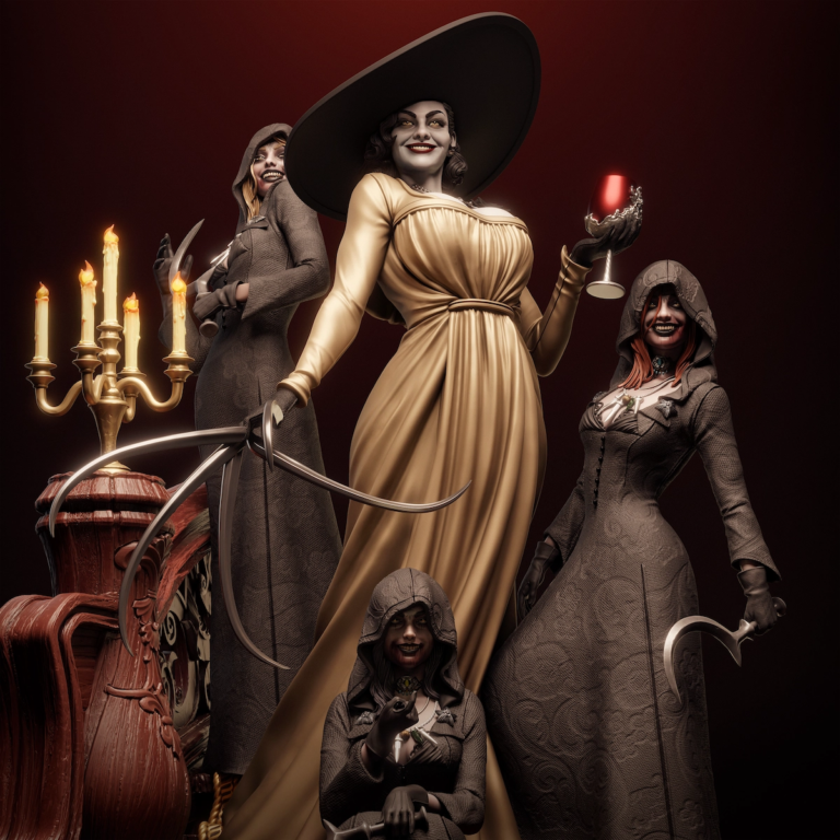 Lady Dimitrescu STL Diorama Cover
