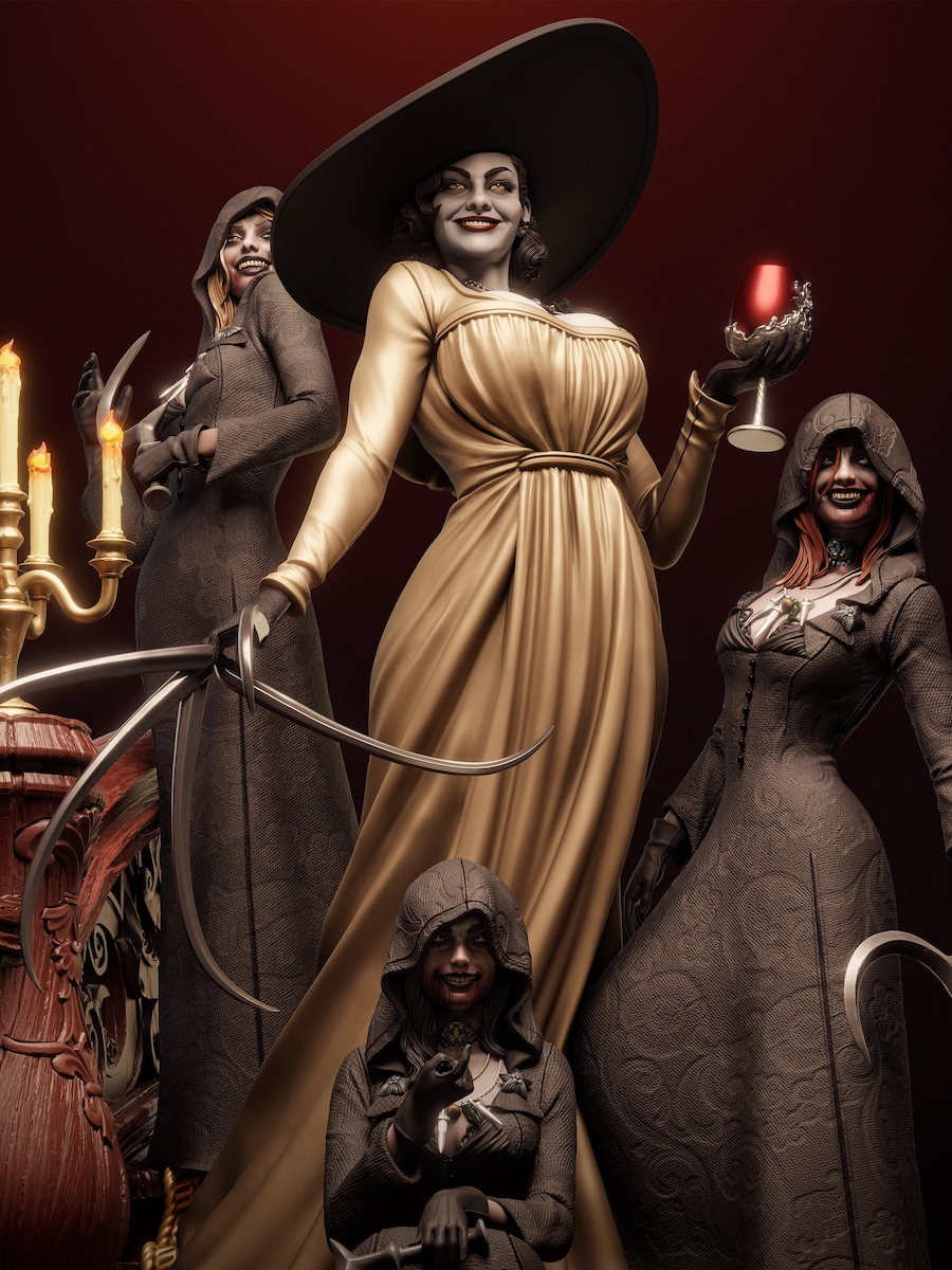 Lady Dimitrescu STL Diorama Cover