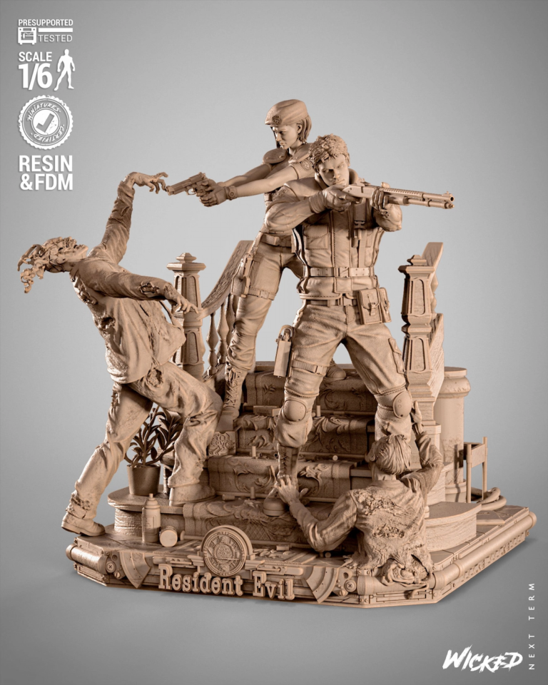 Resident Evil STL Diorama - Resident Evil