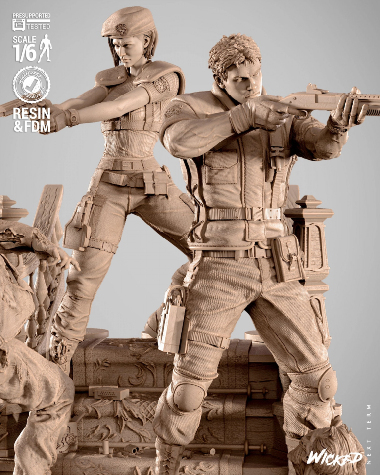 Resident Evil STL Diorama Cover