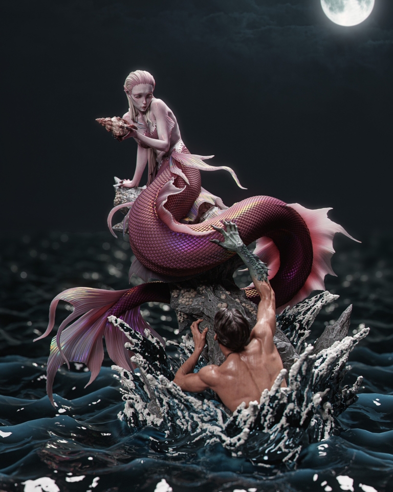 Mermaid STL - Fantasy