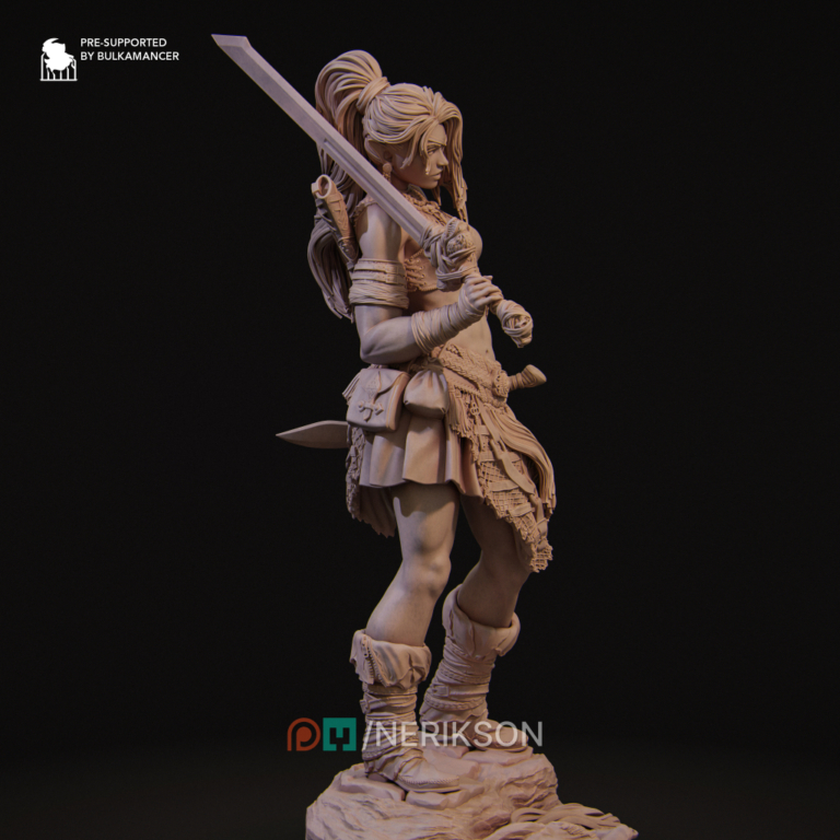 Lia the Barbarian Mercenary STL - Fantasy
